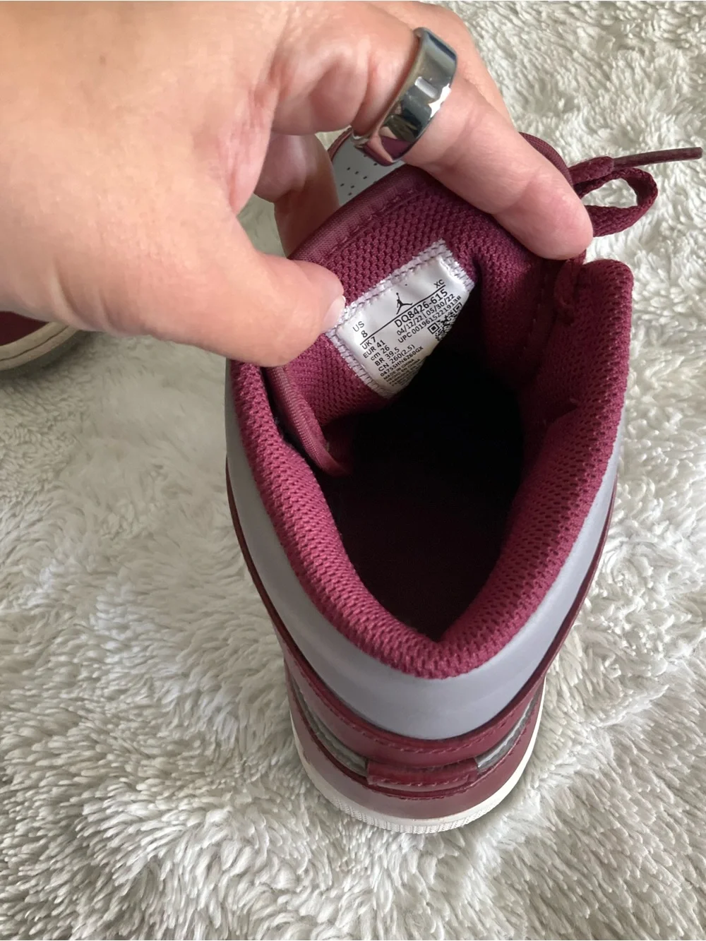 Nike High Top Sneakers in Maroon & Gray